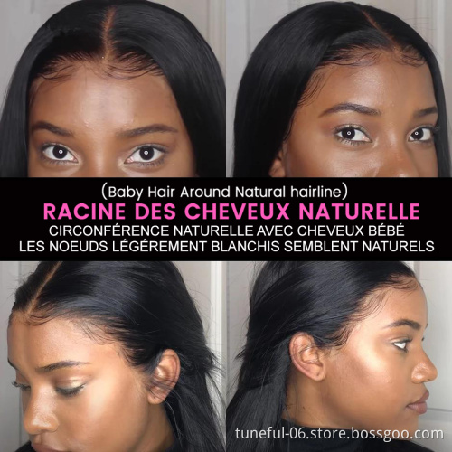 Natrual Black Blonde Highlights Wig Mix Color Deep Wave Curly Pre Plucked HD Transparent Lace Front Raw Virgin Human Hair Wigs